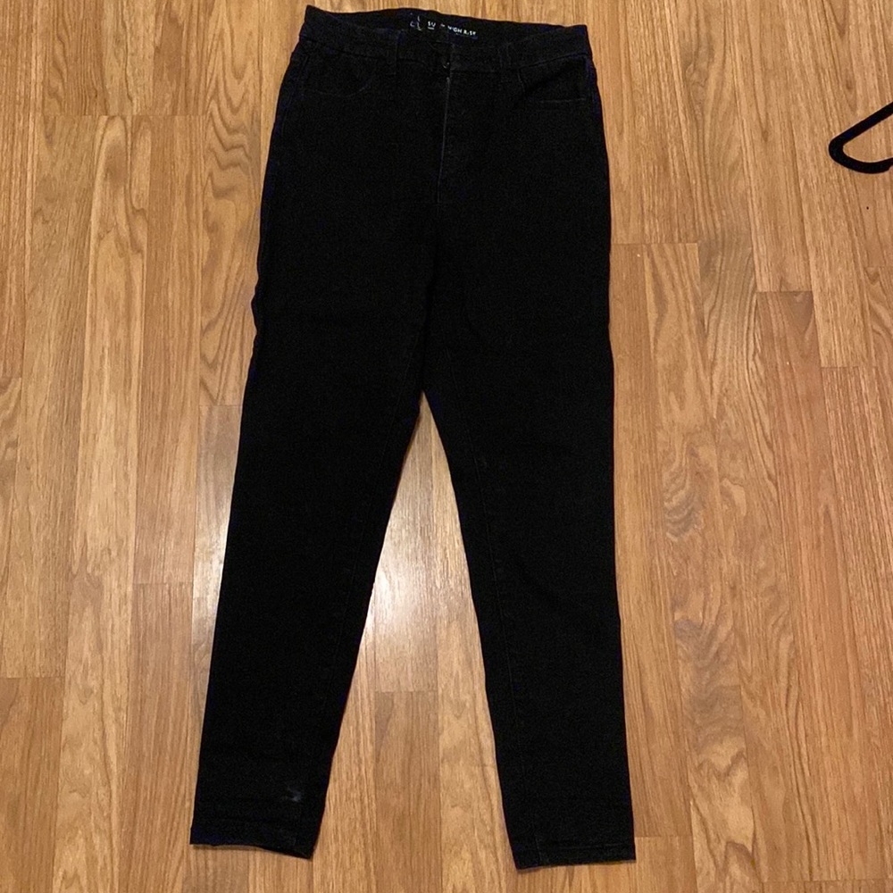 black nobo stretchy super high rise skinny jeans